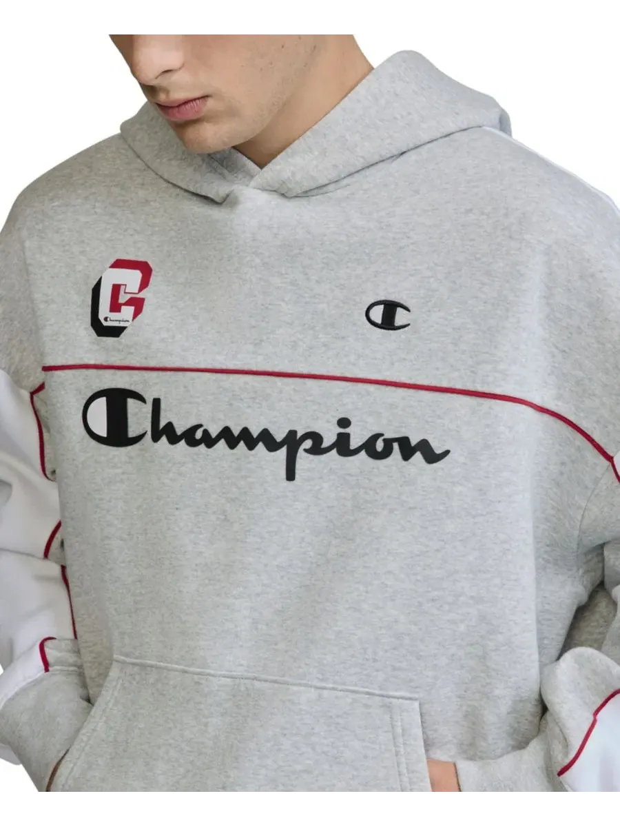 Худи мужское с капюшоном Midfield Pullover Champion — изображение 3 из 4, светлый серый