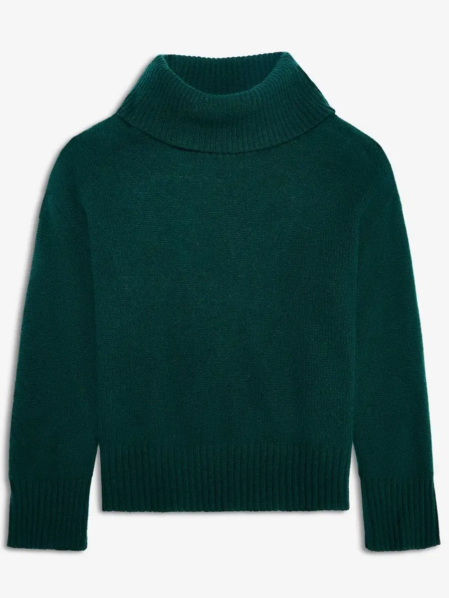 Свитер с высоким воротом из кашемира Relaxed Turtleneck Charter Club, Deep Pine — изображение 4 из 6
