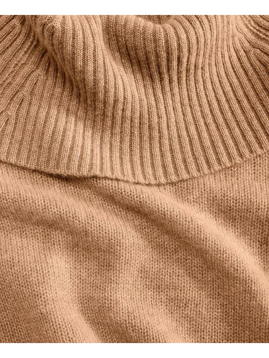 Свитер с высоким воротом из кашемира Relaxed Turtleneck Charter Club, Heather Camel — изображение 5 из 6