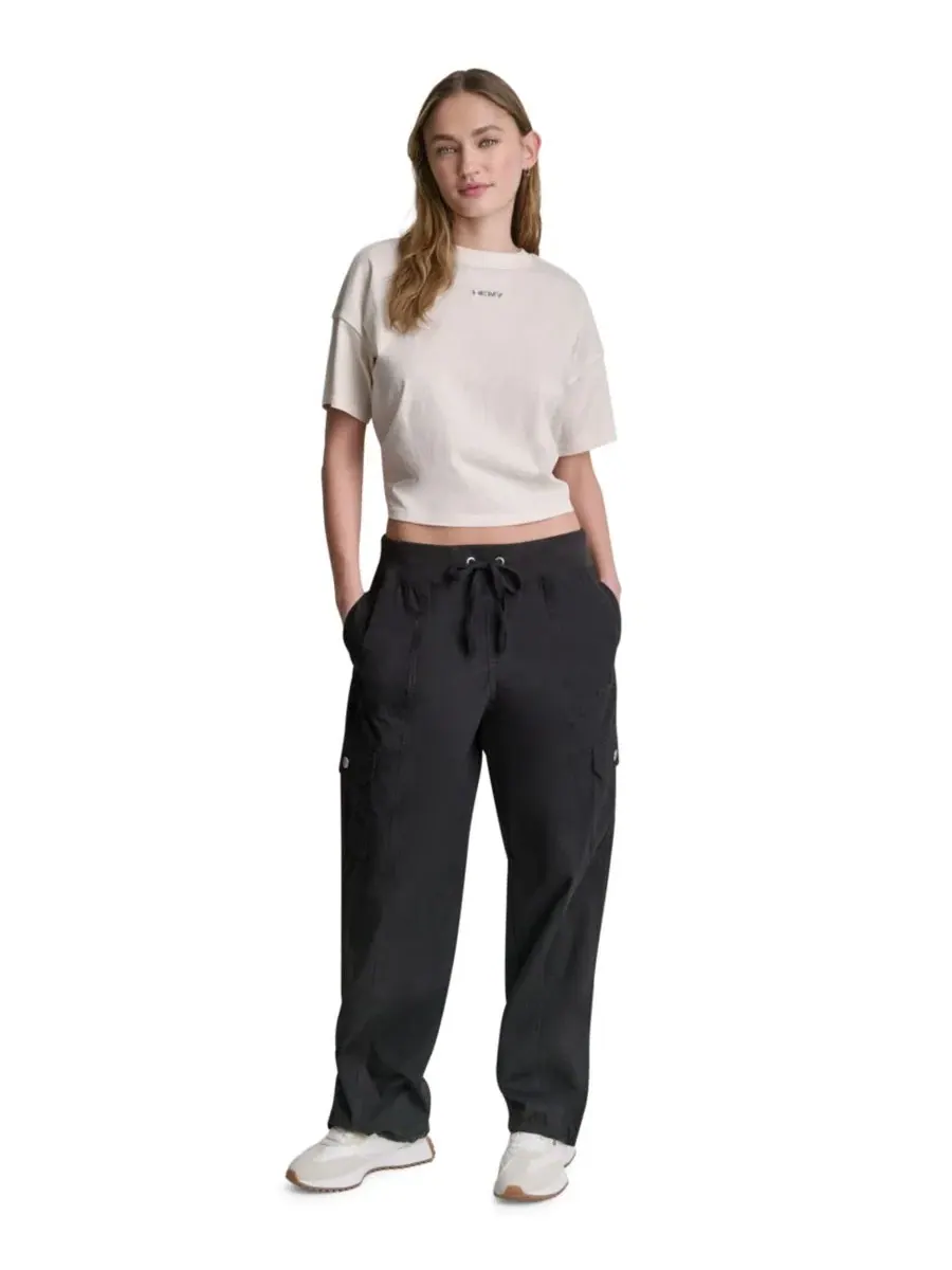 Брюки прямого кроя с карго-карманами DKNY Sport — изображение 2 из 5, черный