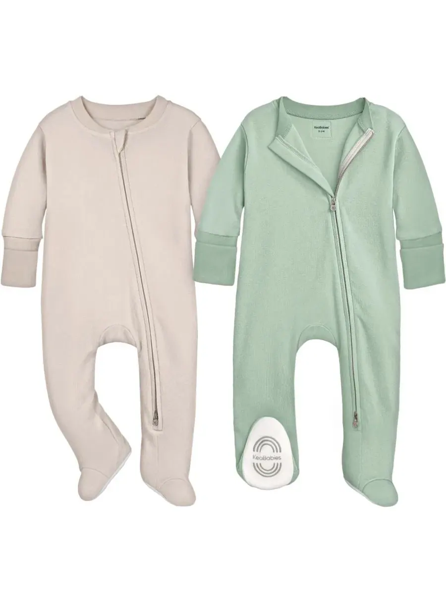 Комплект детских пижам-слипов Soothe Sleep N' Play, 2 шт., хлопок KeaBabies