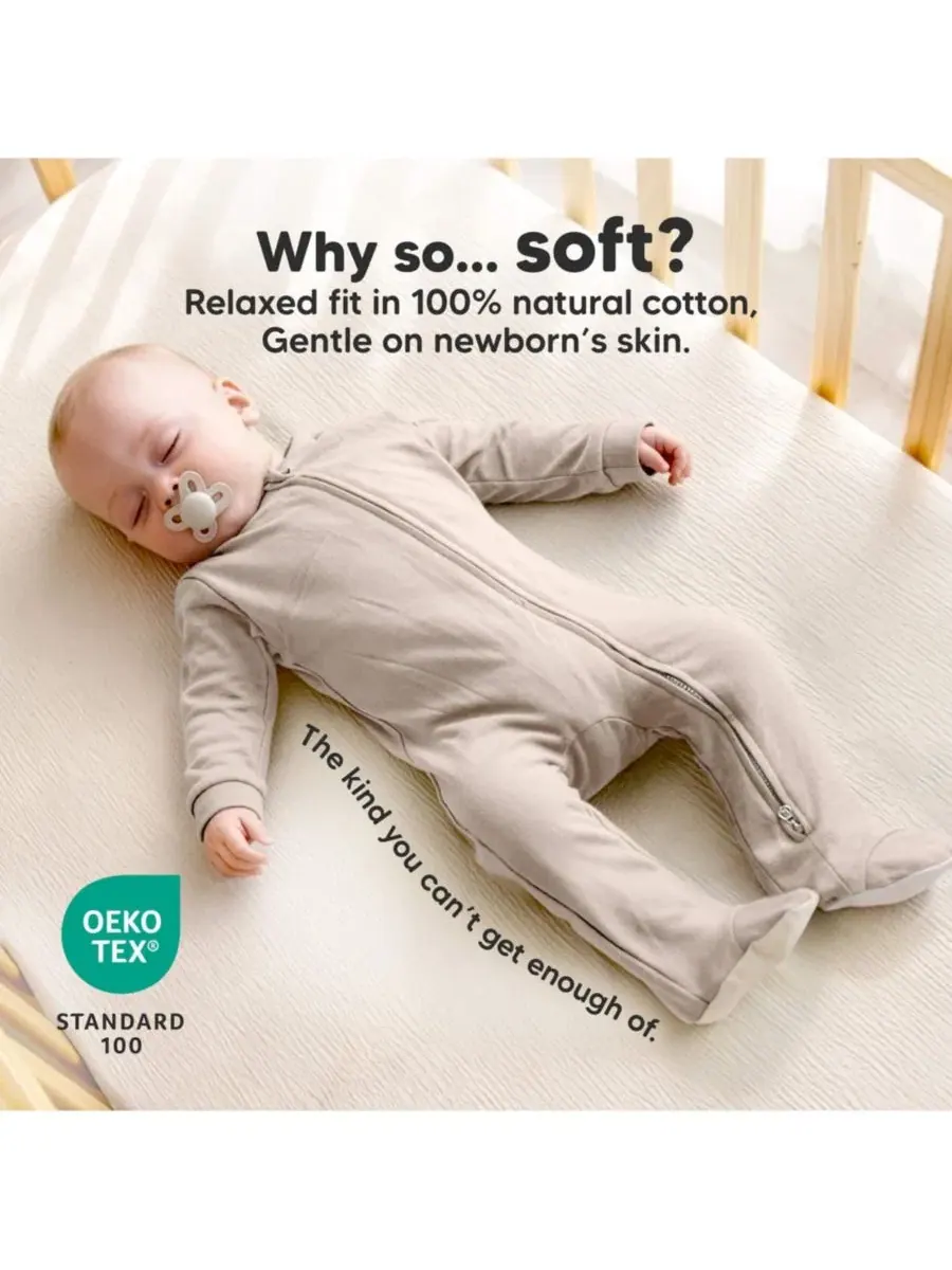 Комплект детских пижам-слипов Soothe Sleep N' Play, 2 шт., хлопок KeaBabies — изображение 3 из 9, шалфейный
