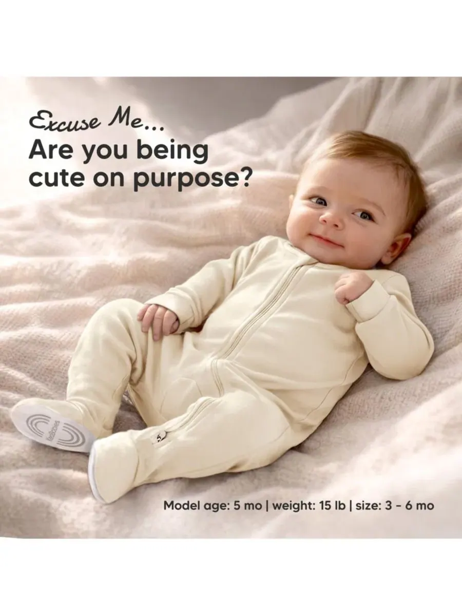 Комплект детских пижам-слипов из хлопка Soothe Sleep N' Play Footed Pajama, 2 шт. KeaBabies — изображение 2 из 9, розовый