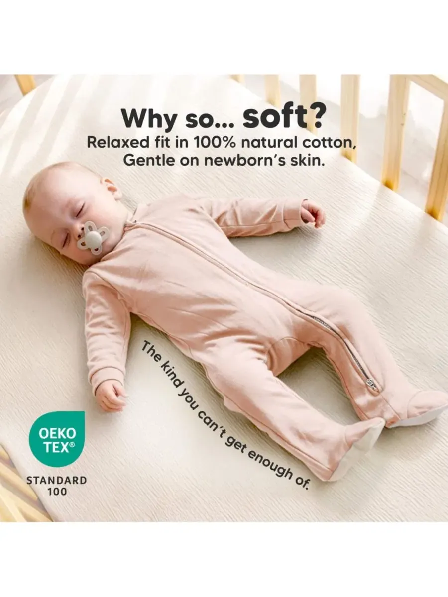 Комплект детских пижам-слипов из хлопка Soothe Sleep N' Play Footed Pajama, 2 шт. KeaBabies — изображение 3 из 9, розовый