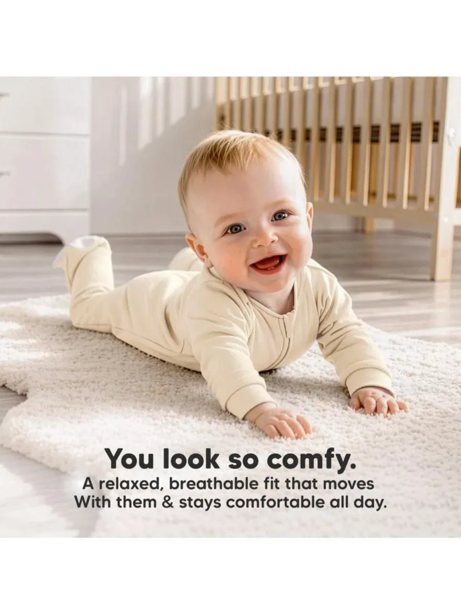 Комплект детских пижам-слипов из хлопка Soothe Sleep N' Play Footed Pajama, 2 шт. KeaBabies — изображение 4 из 9, розовый