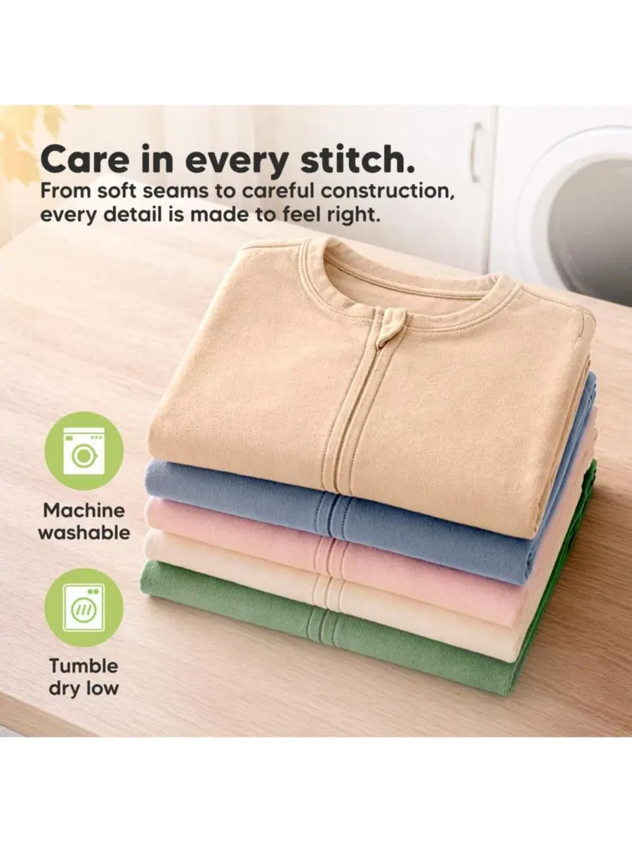 Комплект детских пижам-слипов из хлопка Soothe Sleep N' Play Footed Pajama, 2 шт. KeaBabies — изображение 6 из 9, розовый