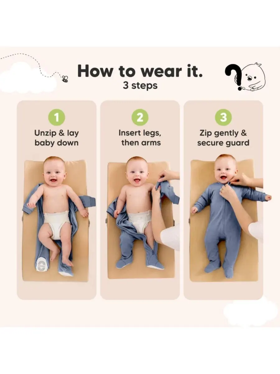 Комплект детских пижам-слипов из хлопка Soothe Sleep N' Play Footed Pajama, 2 шт. KeaBabies — изображение 8 из 9, розовый