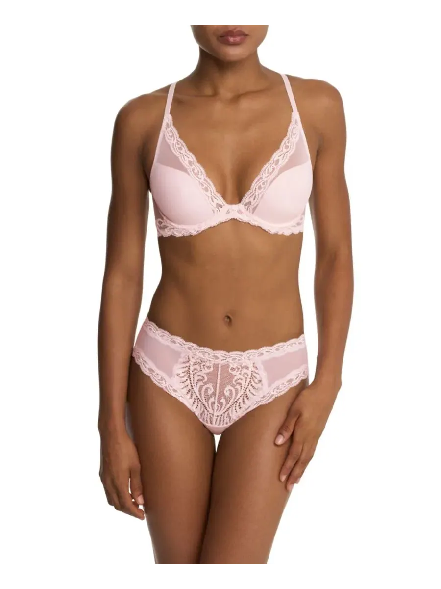 Бюстгальтер с контурными чашками Feathers Lace Natori — изображение 7 из 10, розовый