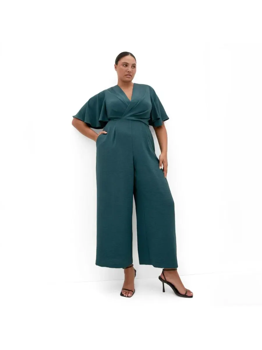 Комбинезон Braelynn V Neck с длинным рукавом CITY CHIC