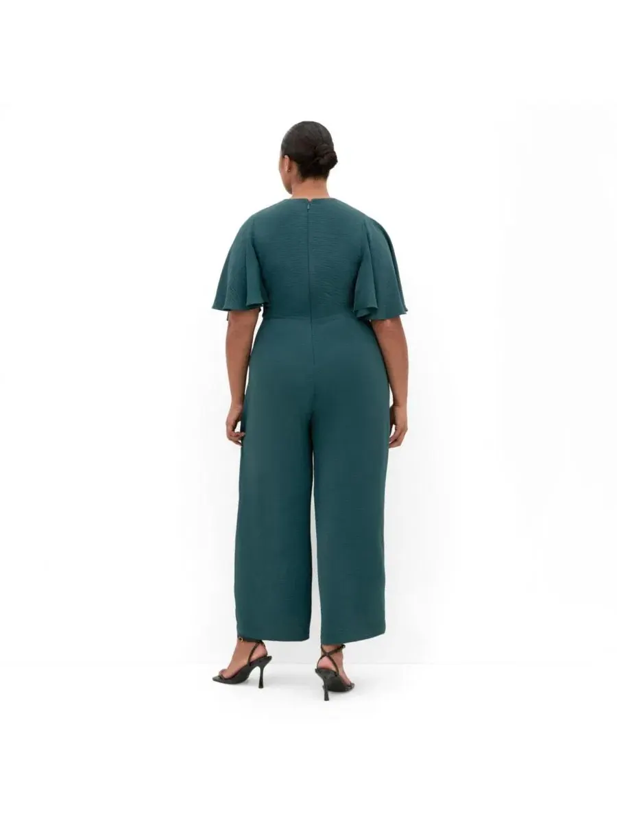 Комбинезон Braelynn V Neck с длинным рукавом CITY CHIC — изображение 2 из 5, изумруд