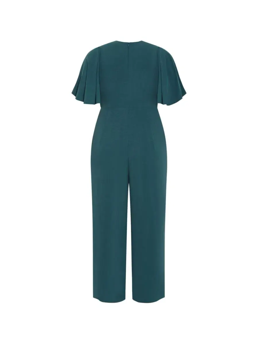 Комбинезон Braelynn V Neck с длинным рукавом CITY CHIC — изображение 5 из 5, изумруд