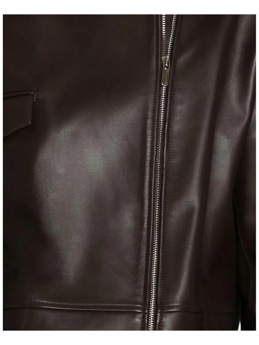 Куртка-бомбер из овчины Desert Moon Leather Belle & Bloom — изображение 7 из 7, шоколад