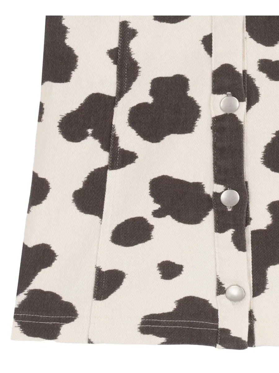 Комплект из топа и платья-трапеции с принтом Cow Print Rare Editions — изображение 7 из 7, бежевый