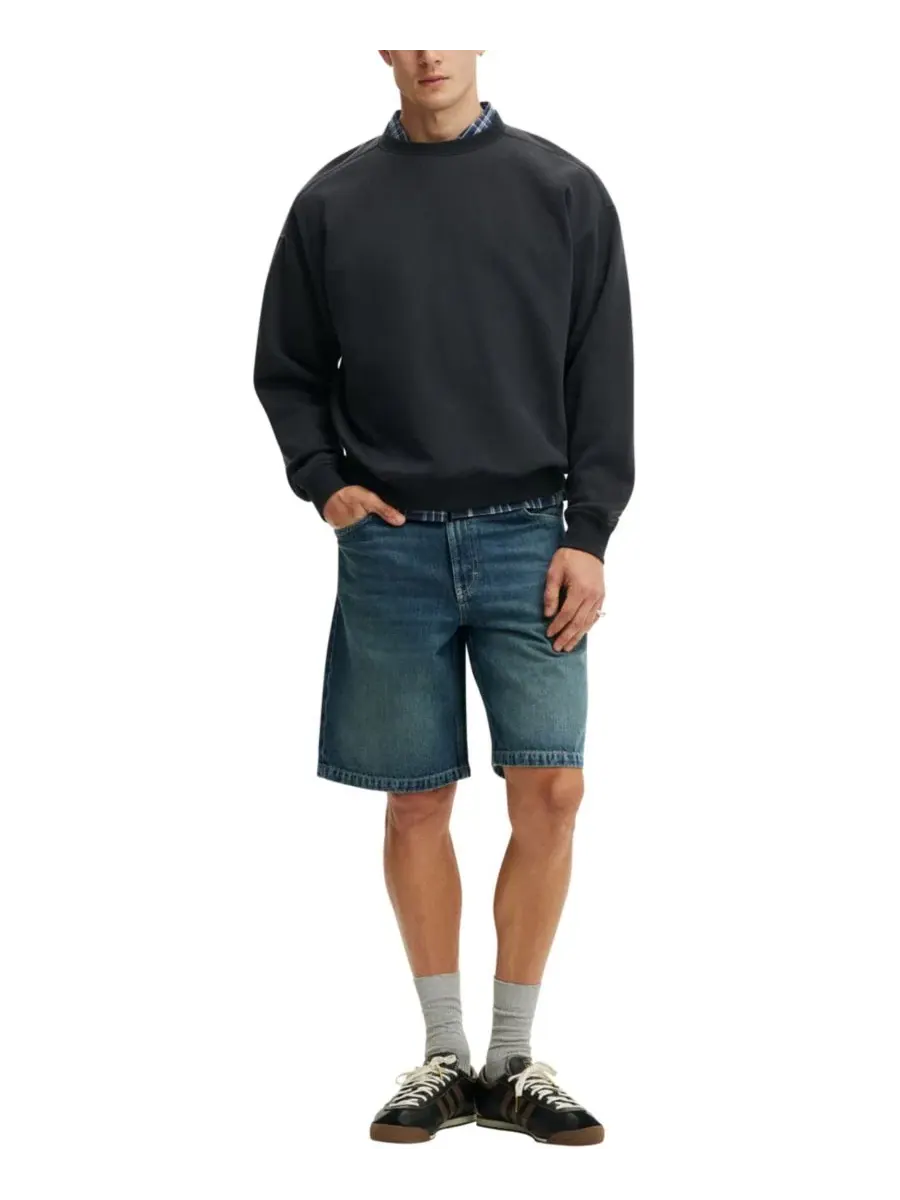 Свитшот с круглым вырезом Box Fit Cotton On — изображение 2 из 4, черный