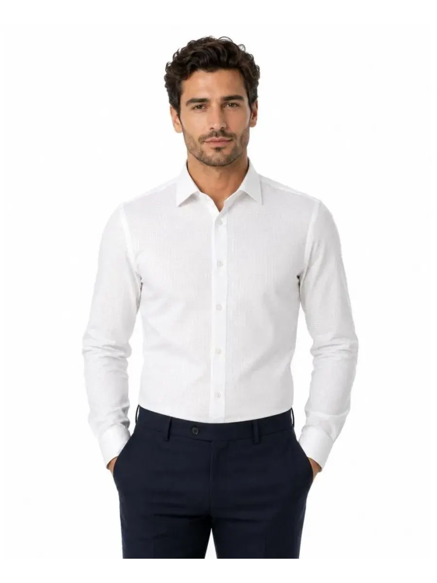 Сорочка с длинным рукавом, Slim Fit Elie Balleh — белый