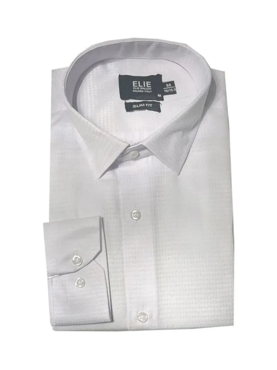 Сорочка с длинным рукавом, Slim Fit Elie Balleh — изображение 3 из 8, белый