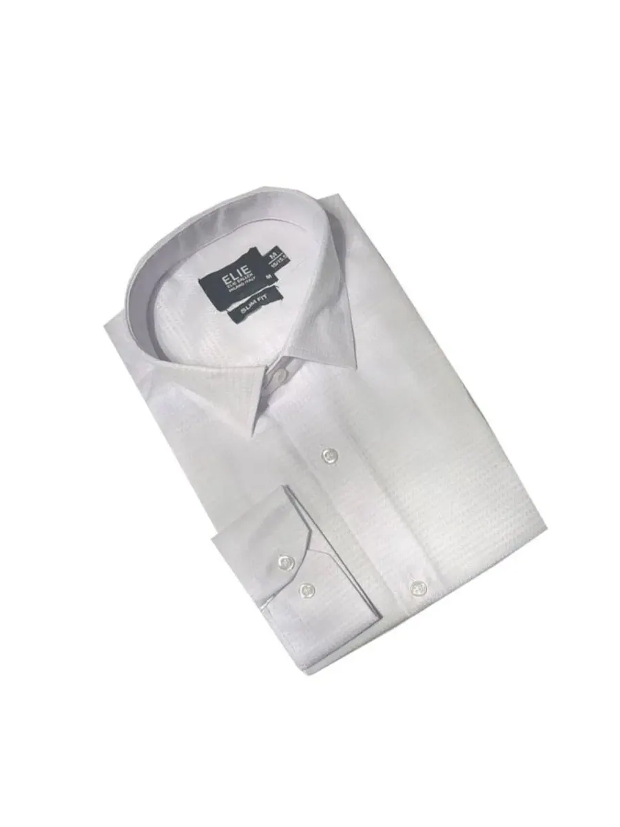Сорочка с длинным рукавом, Slim Fit Elie Balleh — изображение 5 из 8, белый