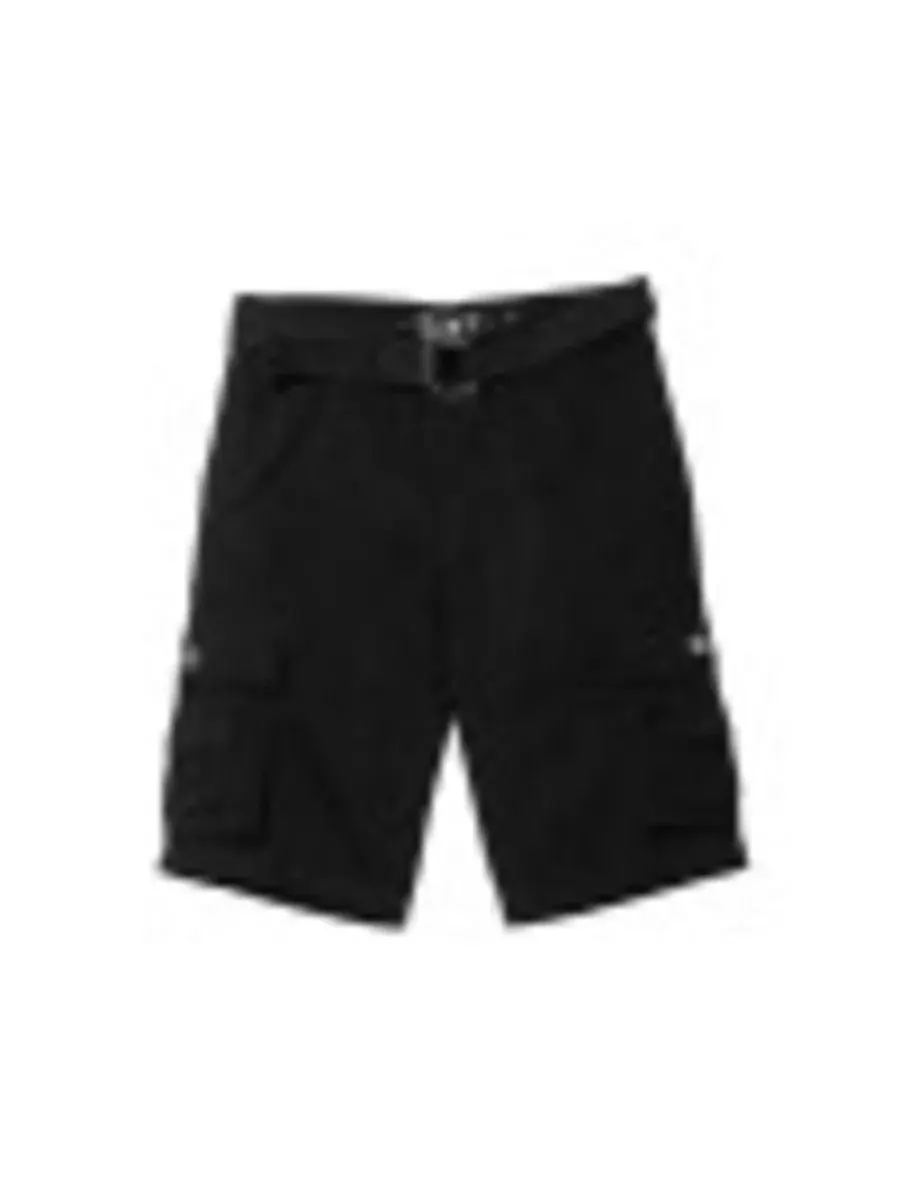 Шорты карго с ремнем Boy's Belted Twill Cargo Shorts Raw X — черный