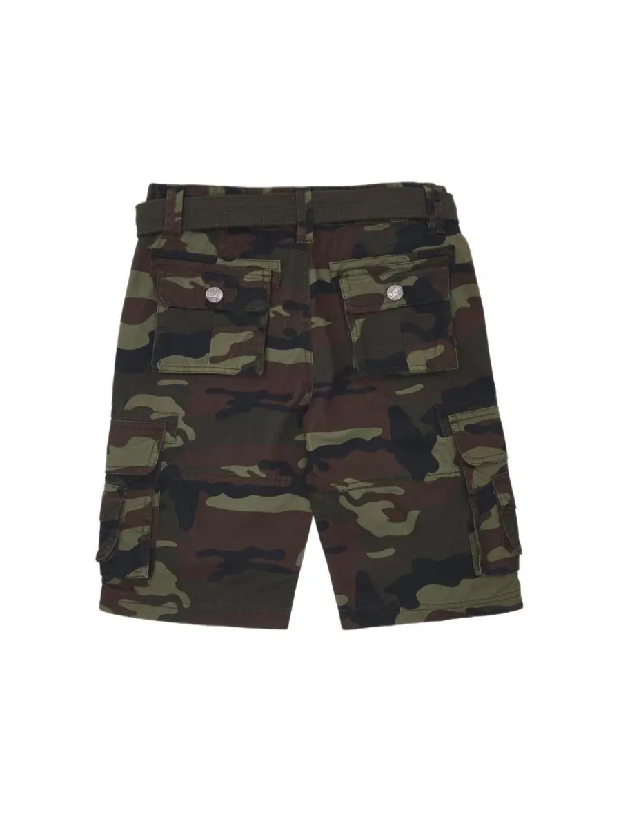 Шорты из твила с ремнем Boy's Belted Twill Cargo Shorts Raw X — изображение 2 из 4, оливковый