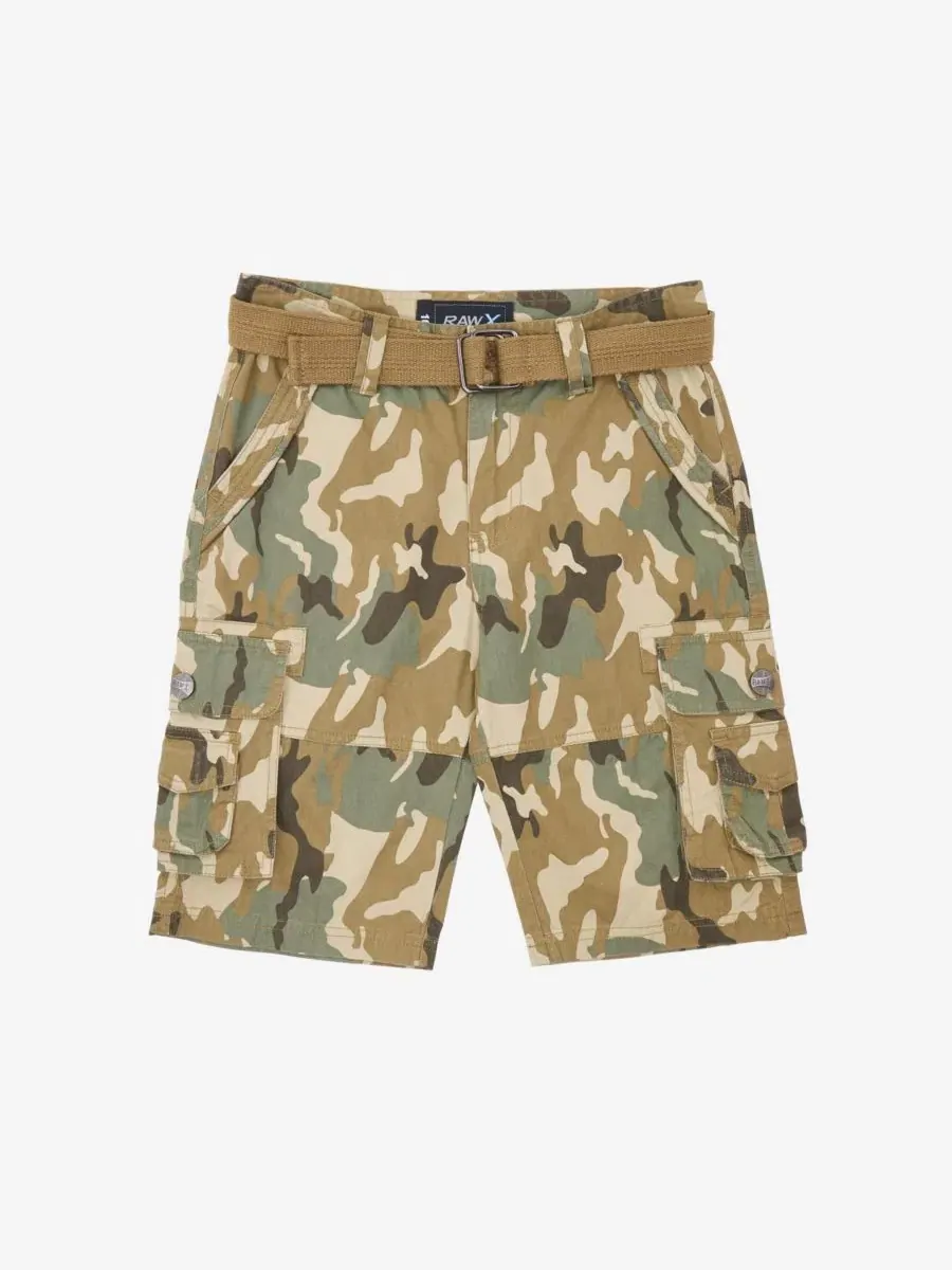 Шорты карго с ремнем Boy's Belted Twill Cargo Shorts Raw X, Desert Camo