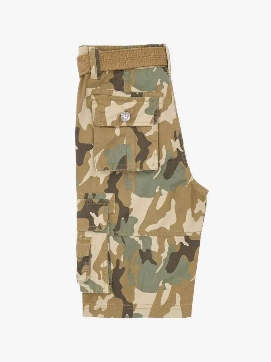 Шорты карго с ремнем Boy's Belted Twill Cargo Shorts Raw X, Desert Camo — изображение 3 из 4