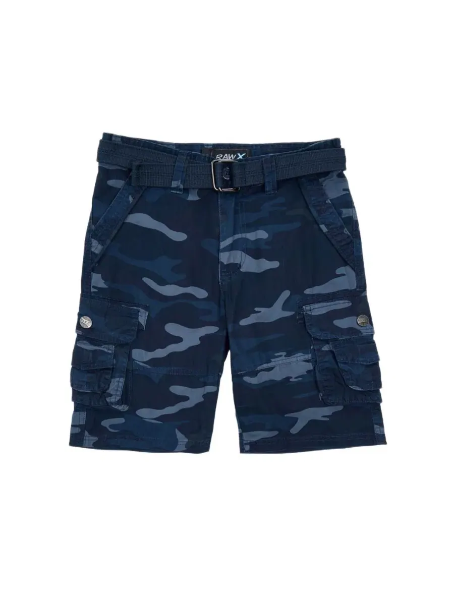Шорты карго из твила с поясом Boy's Belted Twill Cargo Shorts Raw X