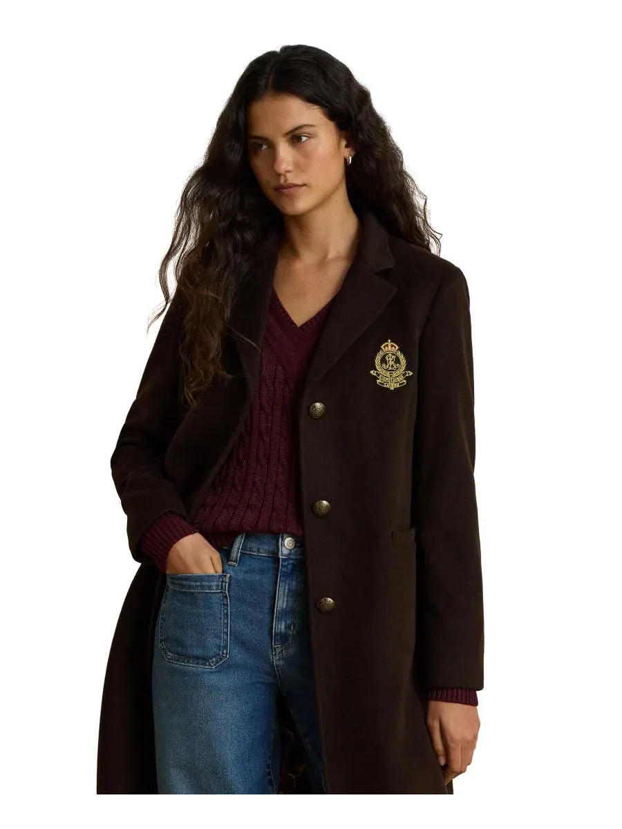 Пальто однобортное с воротником Lauren Ralph Lauren