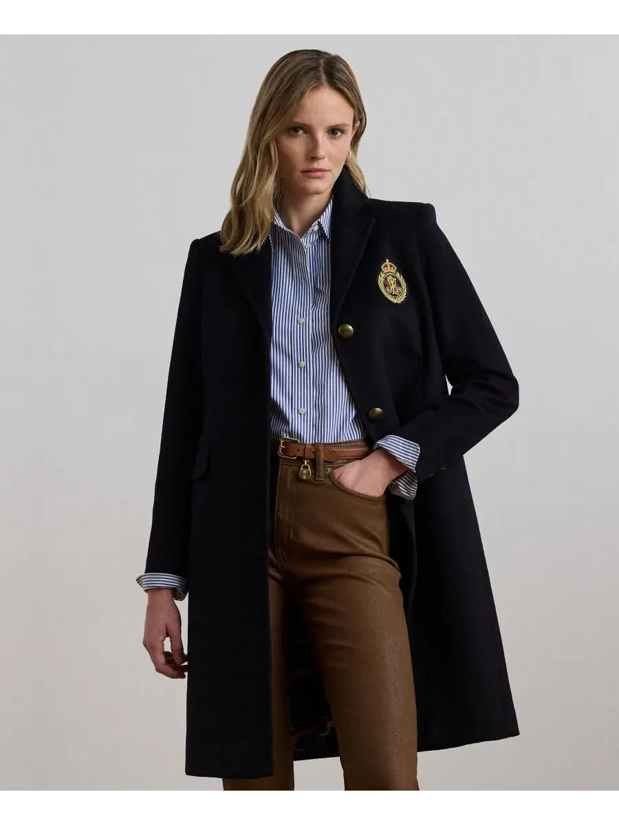 Пальто однобортное с воротником Lauren Ralph Lauren