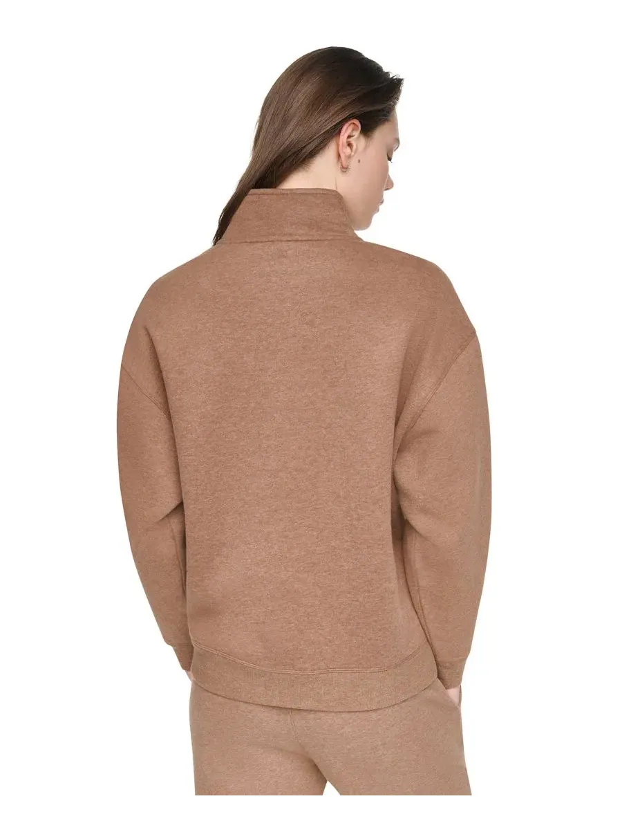 Свитшот с четверть-молнией и металлическим логотипом, модель Metallic Bubble Logo DKNY Sport — изображение 5 из 11