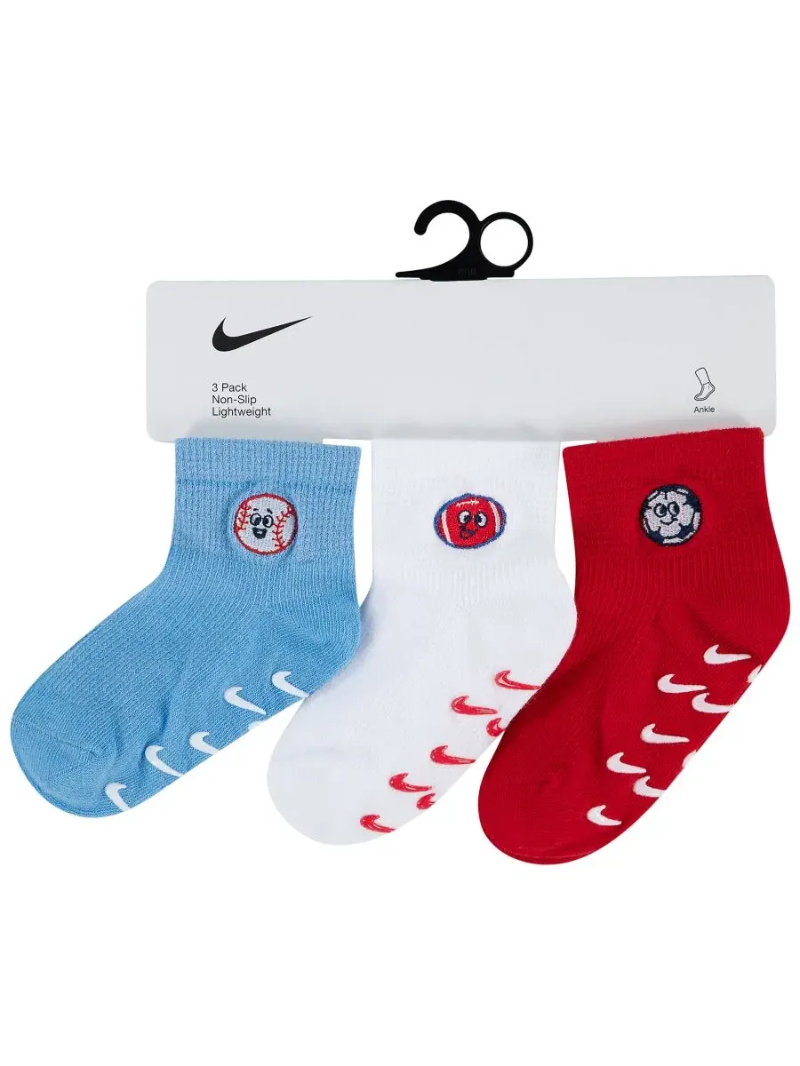 Комплект носков с нескользящей подошвой, модель Multisport Waffle Gripper Socks Nike — изображение 3 из 3, красный