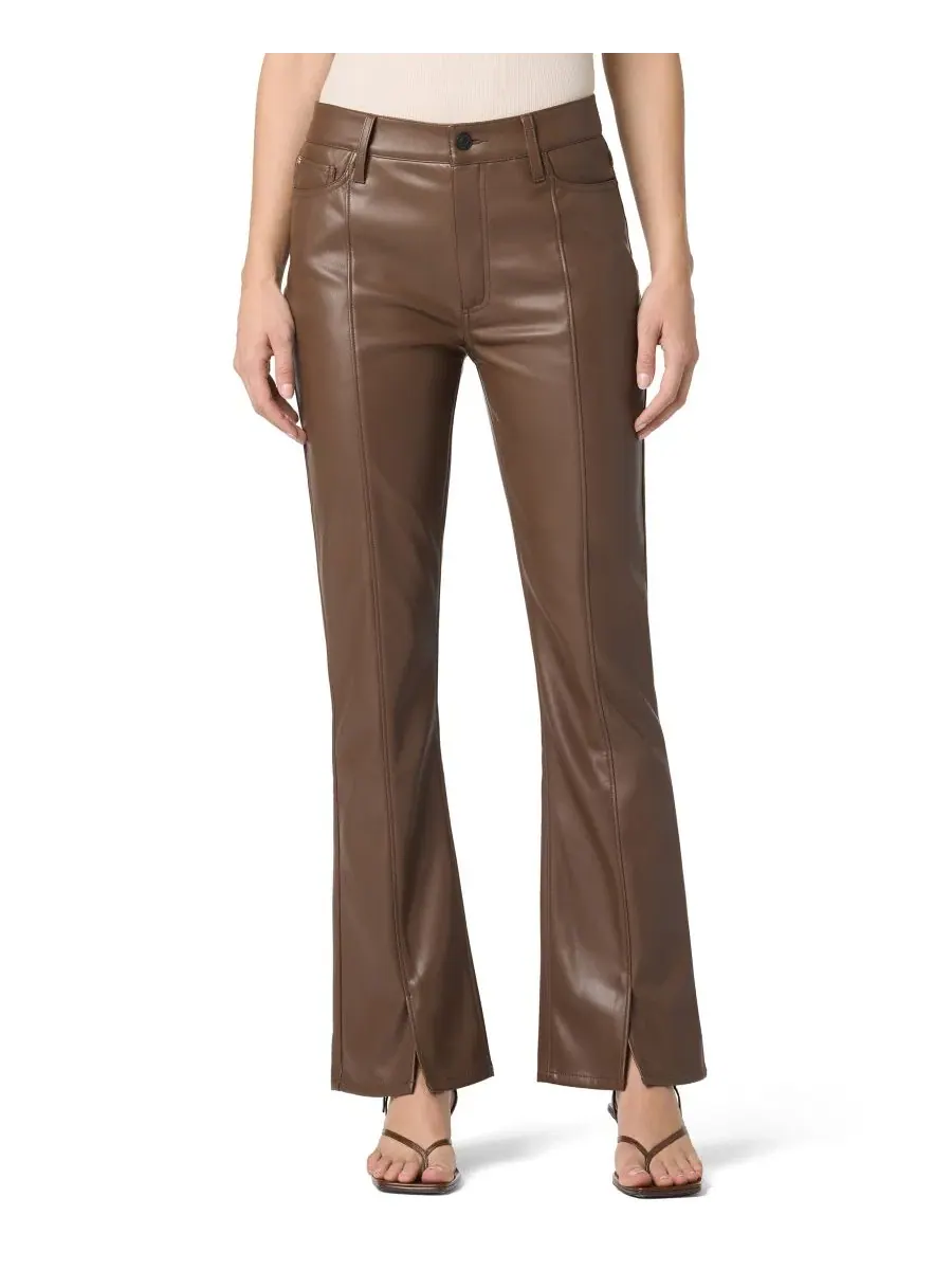 Брюки-клеш из кожзаменителя Blair High-Rise Hudson Jeans — коричневый