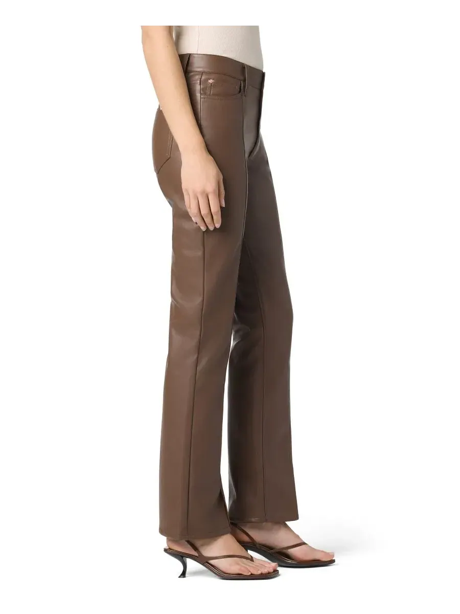 Брюки-клеш из кожзаменителя Blair High-Rise Hudson Jeans — изображение 2 из 3, эспрессо