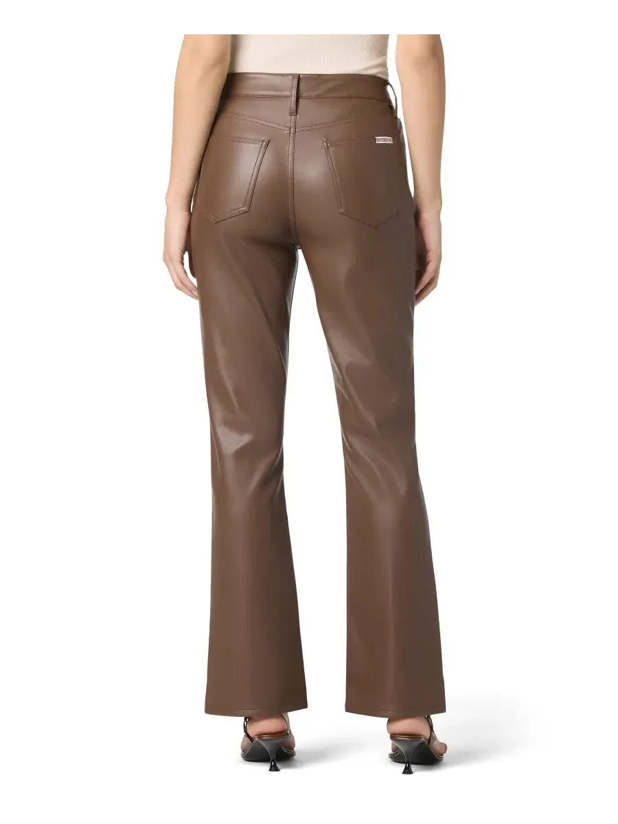 Брюки-клеш из кожзаменителя Blair High-Rise Hudson Jeans — изображение 3 из 3, эспрессо