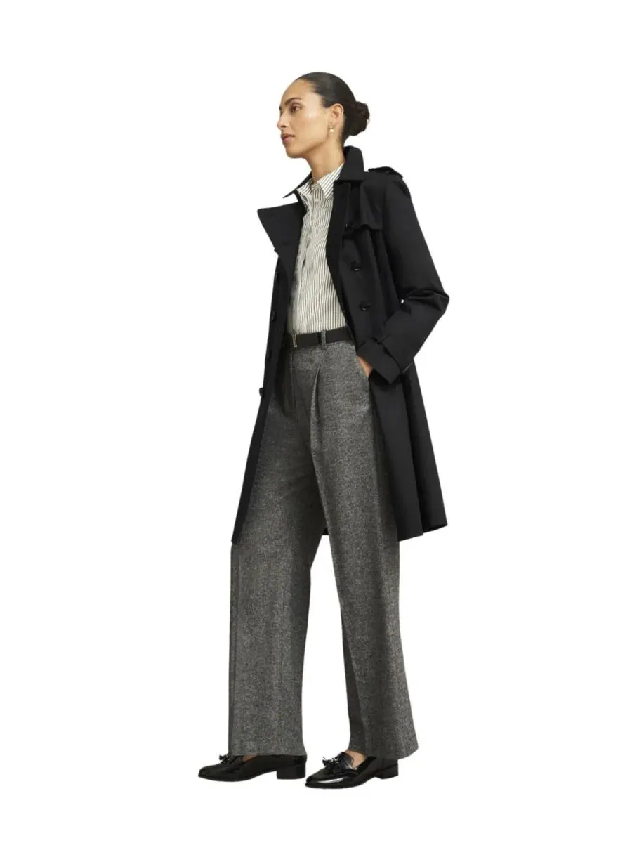 Пальто-тренч с двубортной застежкой Skylar Hobbs London — изображение 4 из 14, черный