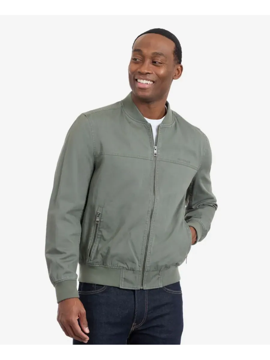 Мужская куртка-бомбер с воротником Tommy Hilfiger, military оливковый — изображение 3 из 6