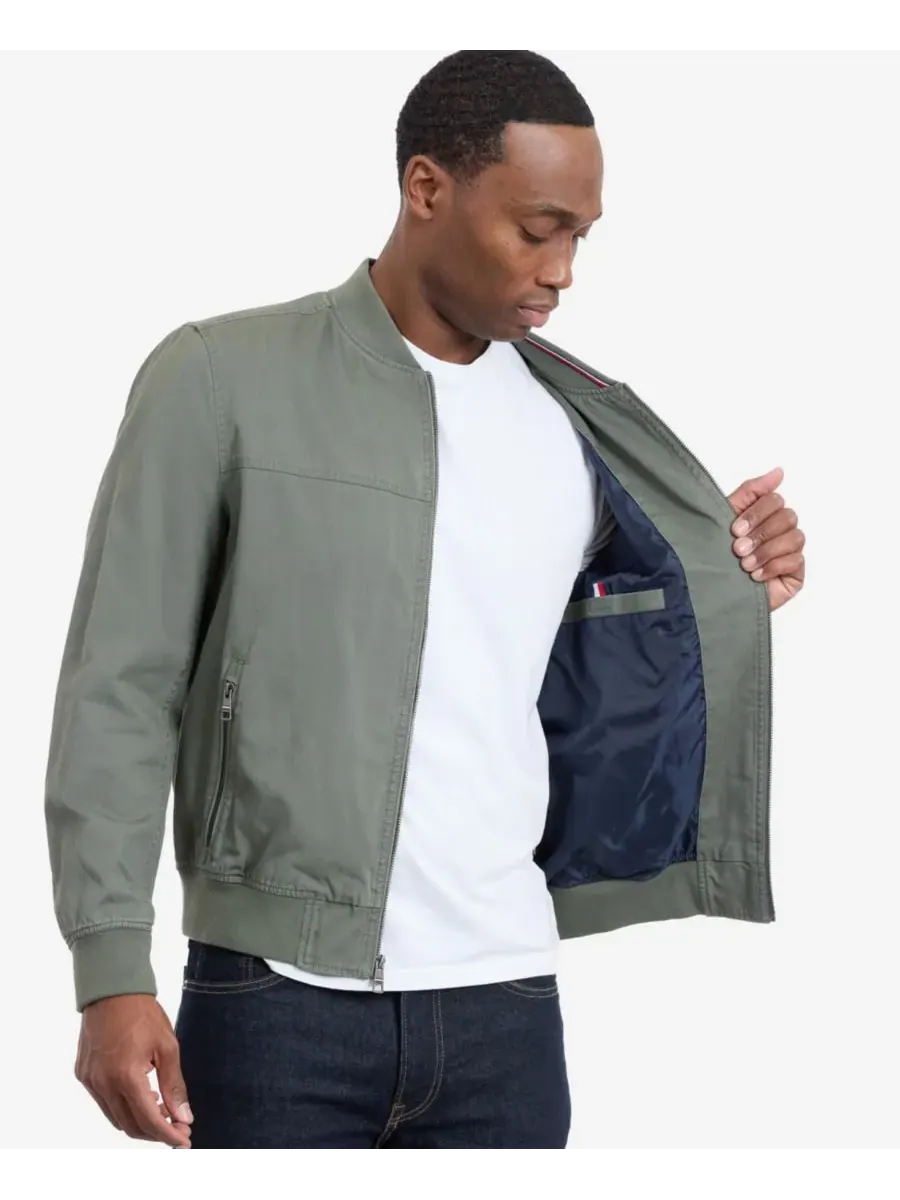 Мужская куртка-бомбер с воротником Tommy Hilfiger, military оливковый — изображение 4 из 6