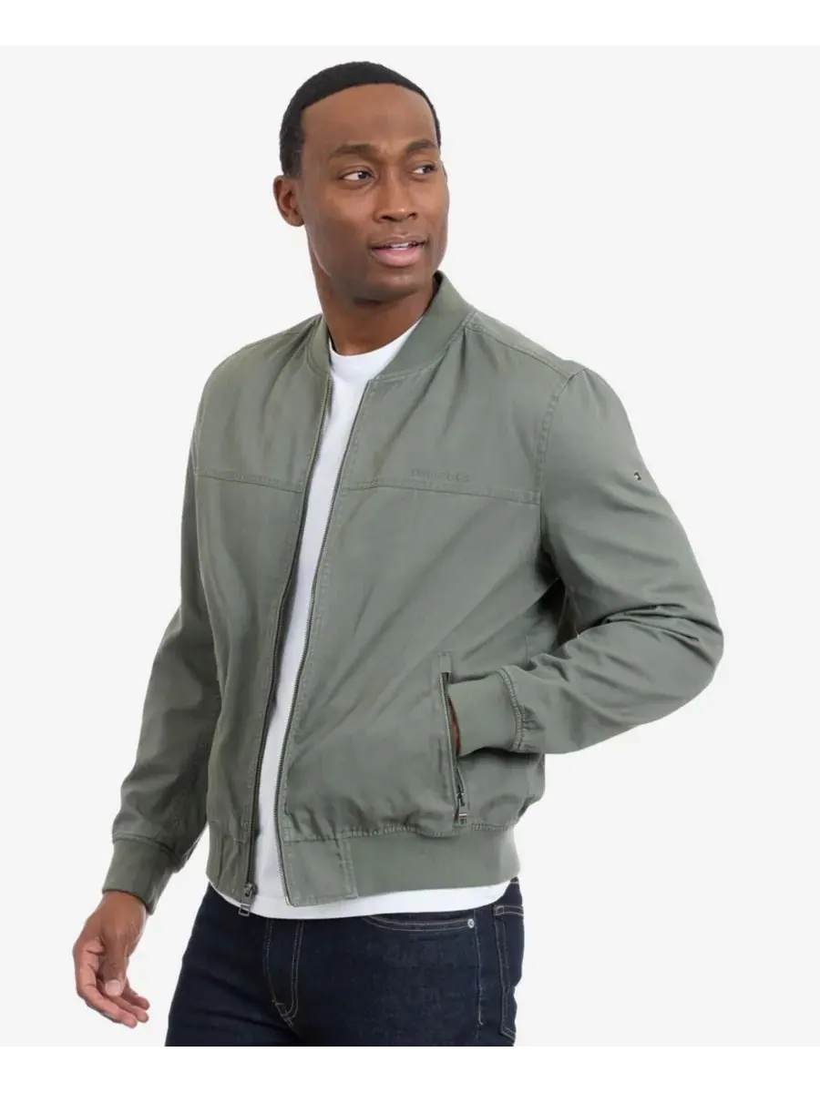 Мужская куртка-бомбер с воротником Tommy Hilfiger, military оливковый — изображение 6 из 6