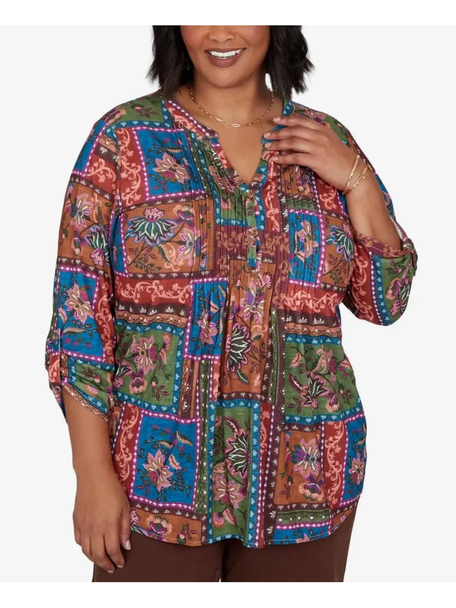 Блузка с 3/4 рукавом Tapestry Floral Ruby Rd.