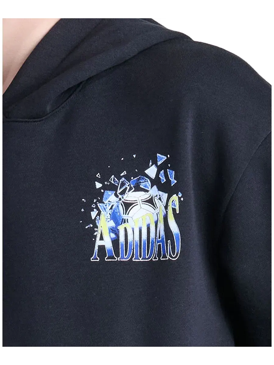 Худи с принтом в гоночном стиле, длинный рукав adidas — изображение 3 из 4, черный