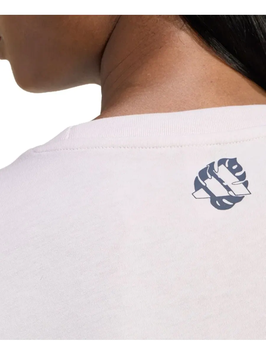 Футболка с коротким рукавом и животным принтом adidas — изображение 4 из 5, фиолетовый
