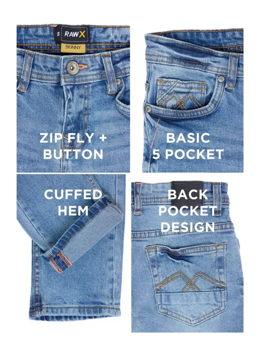 Джинсы с потертостями Rip And Repair Denim Jeans Raw X, Light Stone 90007 — изображение 3 из 4