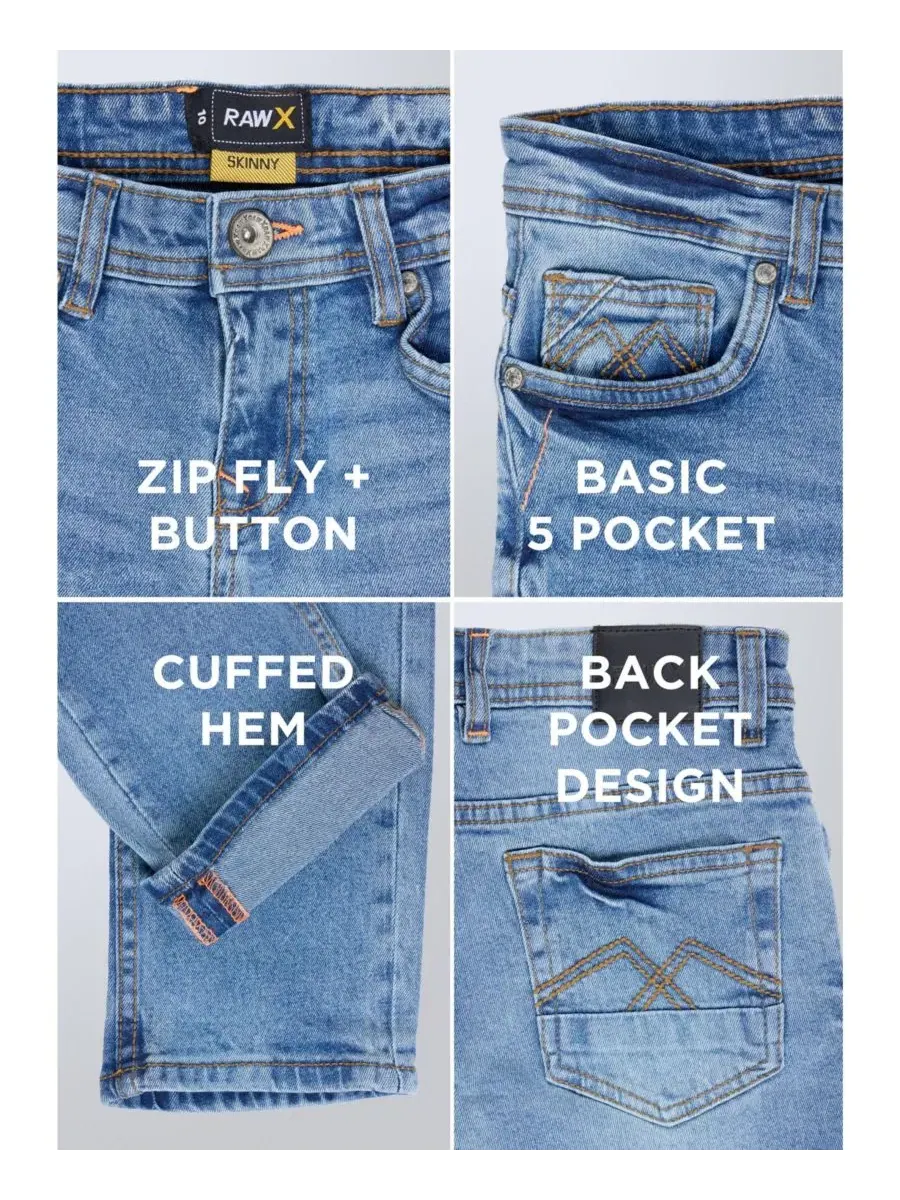 Джинсы с потертостями Rip And Repair Denim Jeans Raw X, Light Stone 90007 — изображение 4 из 4