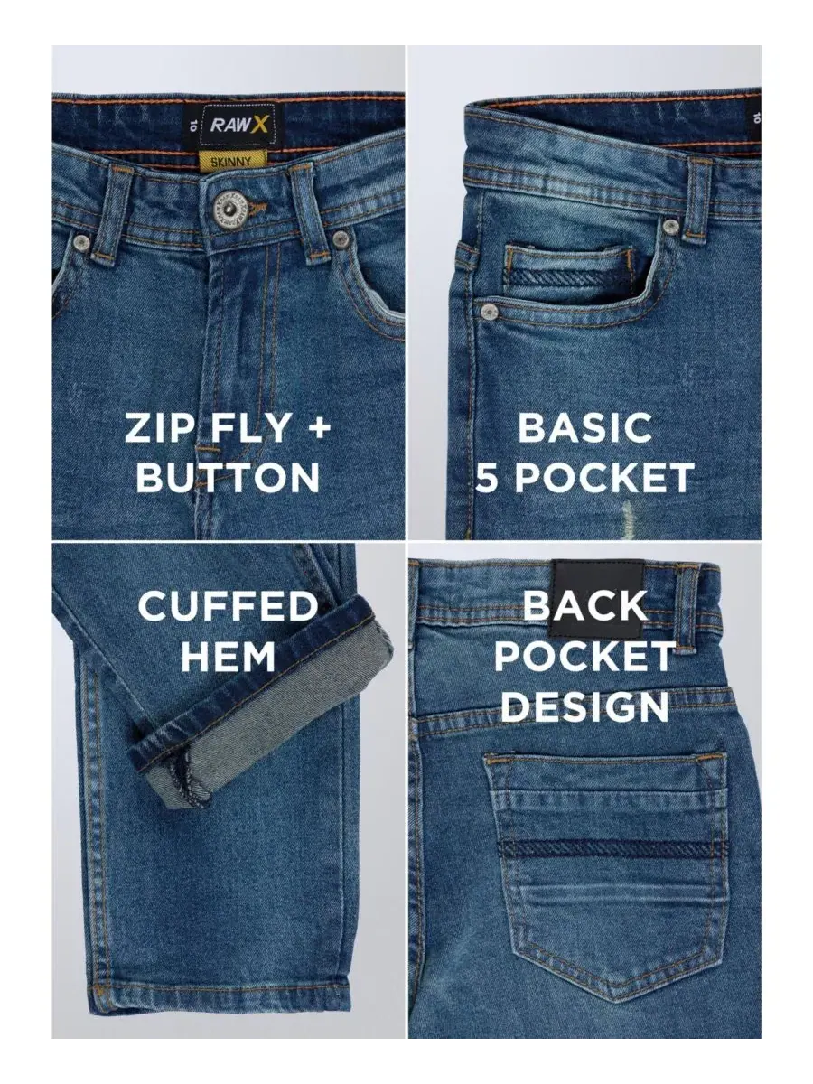 Джинсы с потертостями Rip And Repair Denim Jeans Raw X, Tint 99008 — изображение 4 из 4