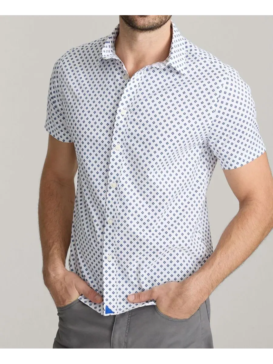 Мужская рубашка на пуговицах с коротким рукавом, с принтом, модель Tidwell Short Sleeve Button Up
