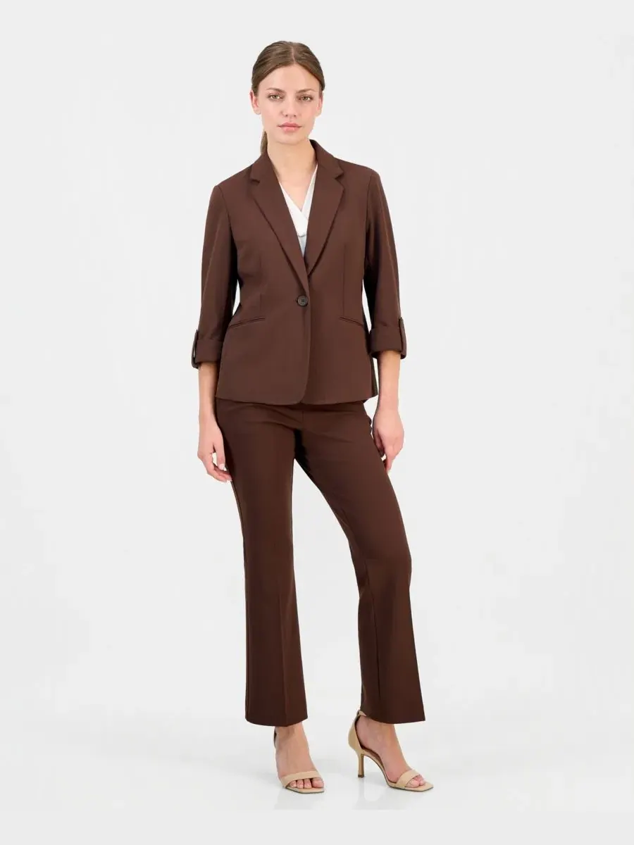 Комплект из жакета и брюк, модель Petite Notched-Collar Jacket & Pull-On Pants, бренд Anne Klein — изображение 4 из 6