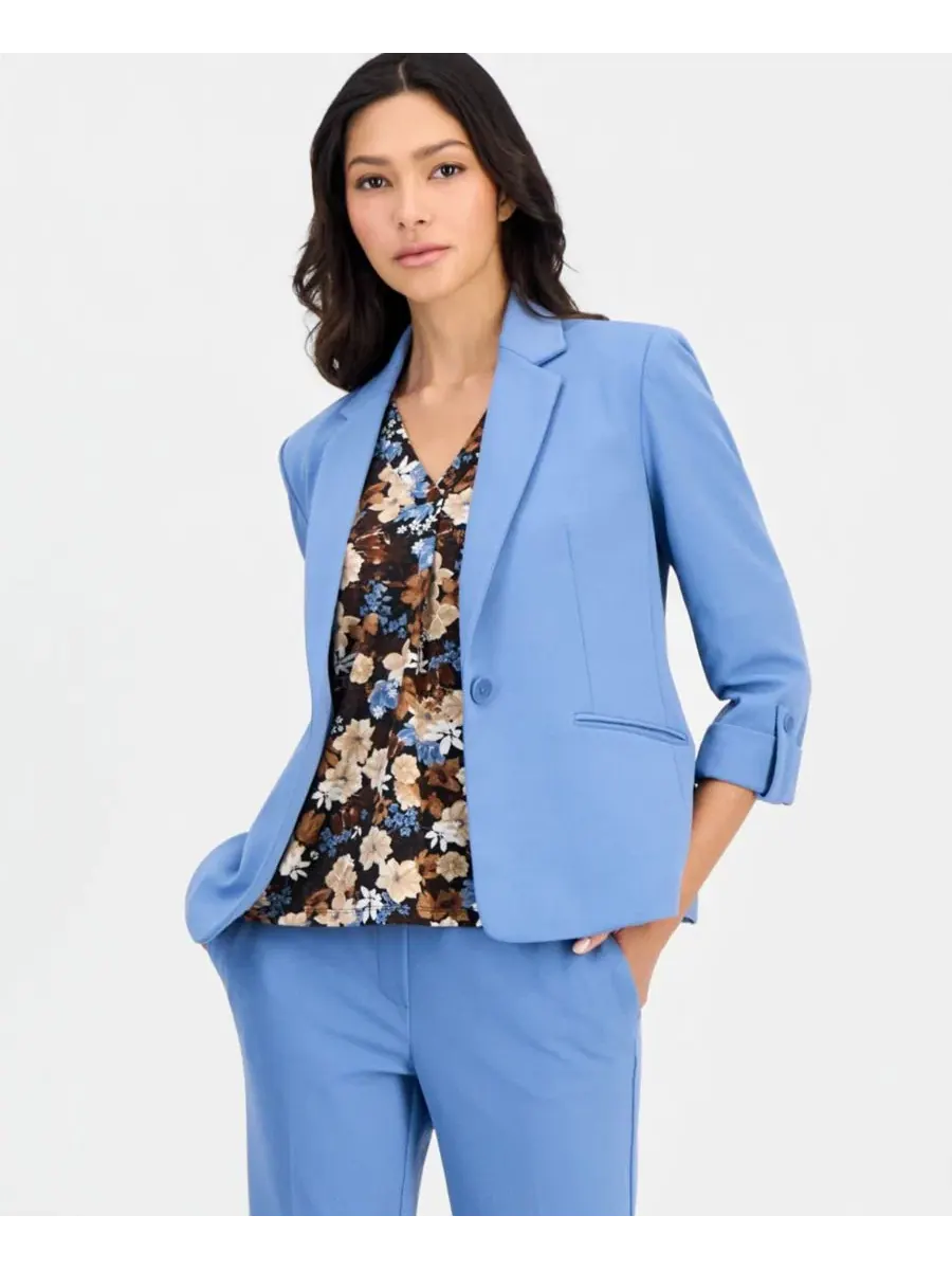 Комплект из жакета и брюк Anne Klein Essentials — изображение 1 из 5, синий