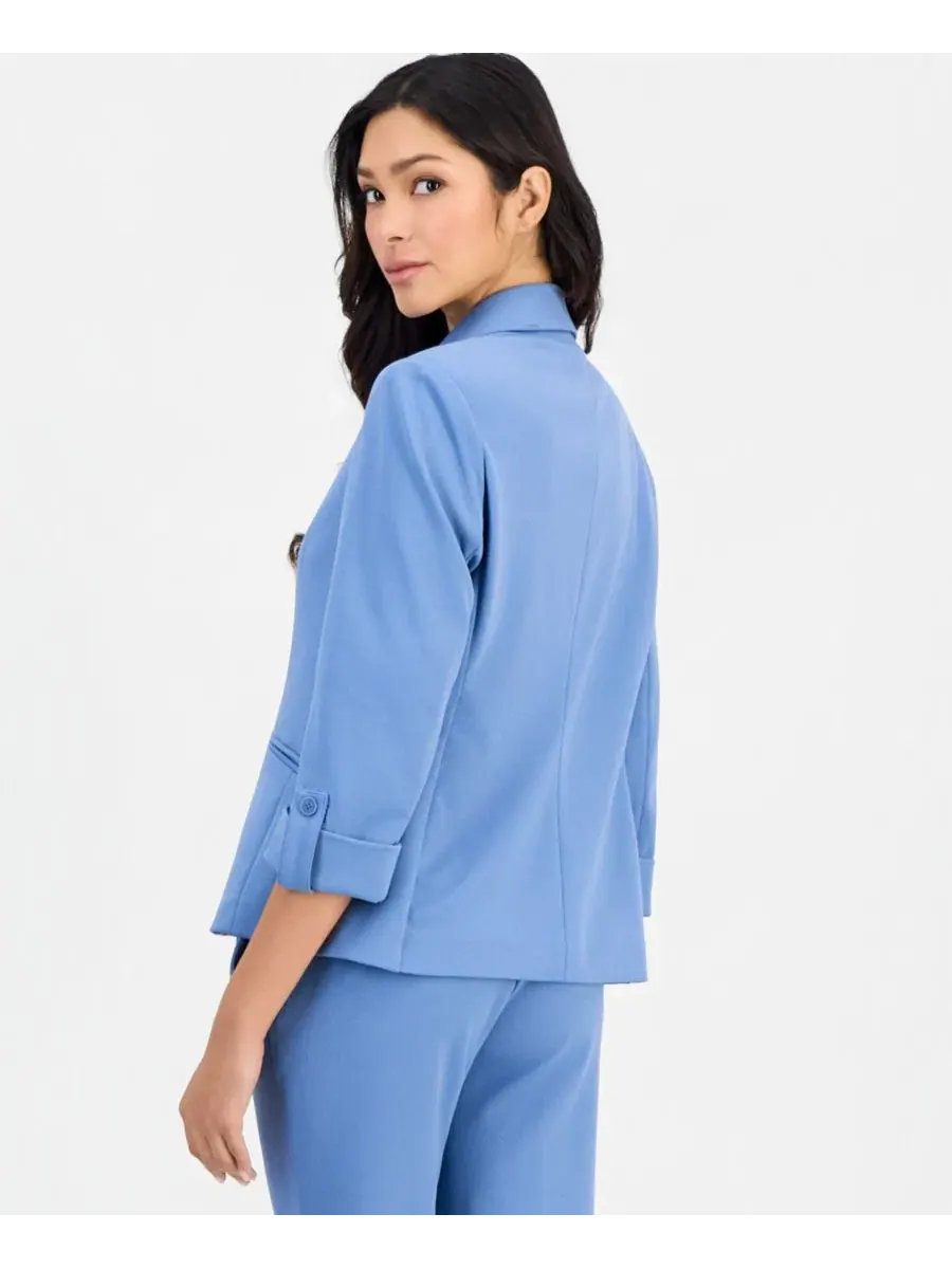 Комплект из жакета и брюк Anne Klein Essentials — изображение 2 из 5, синий