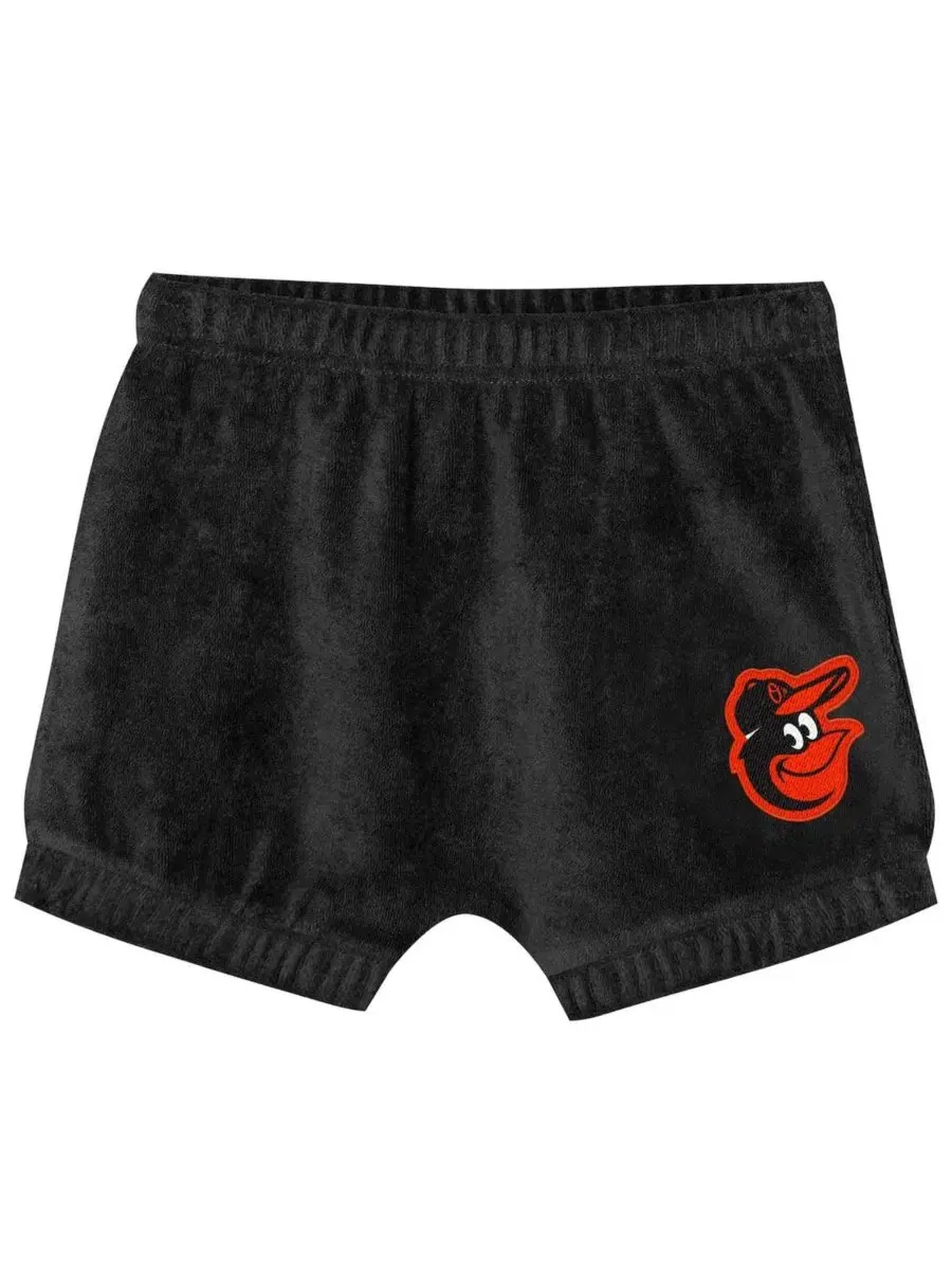 Комплект из футболки и шорт с вышивкой Baltimore Orioles Hop Base Outerstuff — изображение 4 из 5, черный
