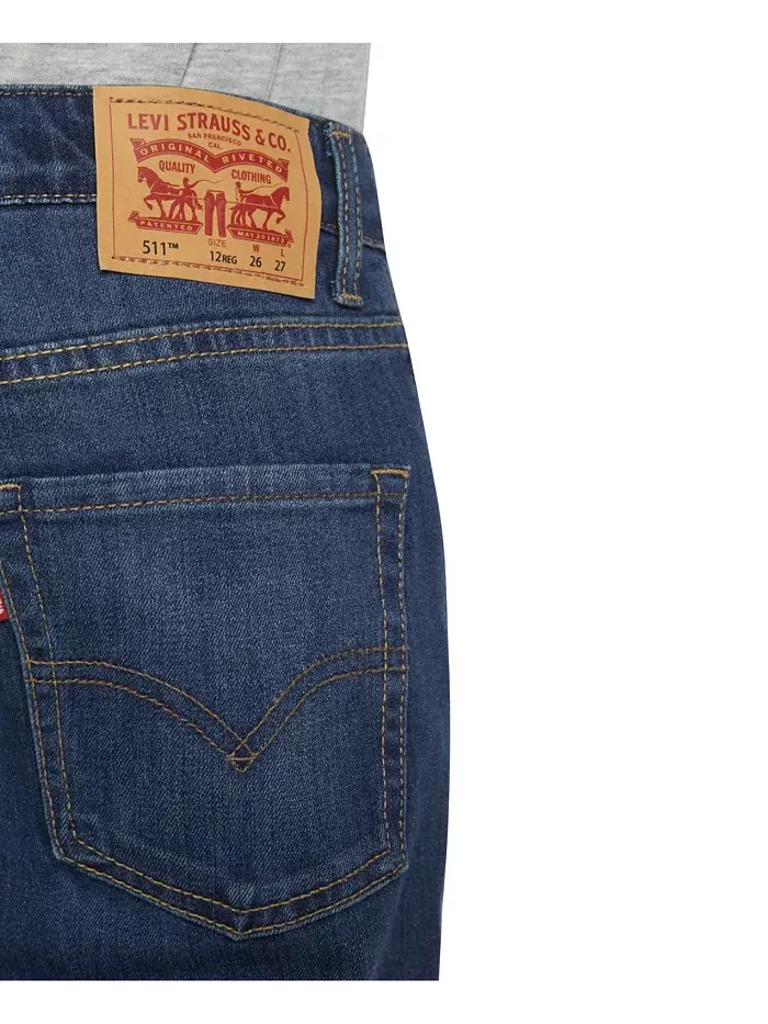 Джинсы Big Boys 511 Slim Fit Stretch Performance Levi's — изображение 7 из 8, синий