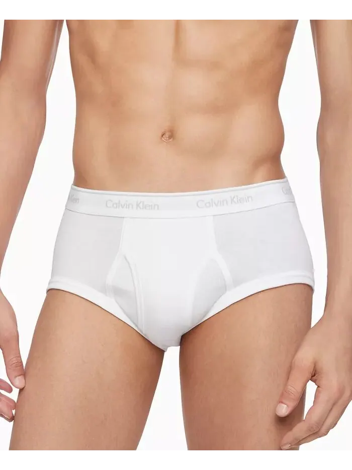 Комплект из 3 классических хлопковых трусов для мужчин Calvin Klein — изображение 3 из 4, белый